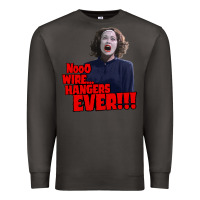 Smoke nooo wire hangers.. ever!!! vintage mommie dearest quote print Premium Sweatshirt - lanVoArt