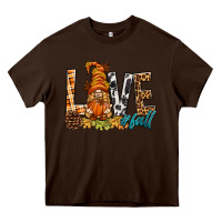 Chocolate Brown Love Fall Gnome Heavy Core Tee - BundleAndBundleShop