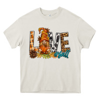 Cream Love Fall Gnome Heavy Core Tee - BundleAndBundleShop