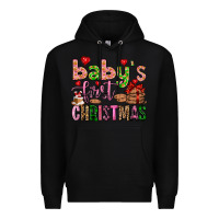 Black baby's first christmas Premium Hoodie - FaDigitalArtStudio