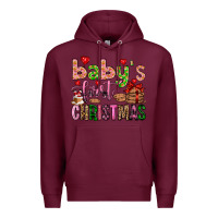 Burgundy baby's first christmas Premium Hoodie - FaDigitalArtStudio