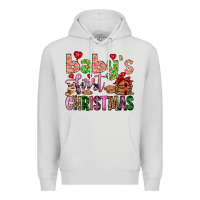 Dove Grey baby's first christmas Premium Hoodie - FaDigitalArtStudio