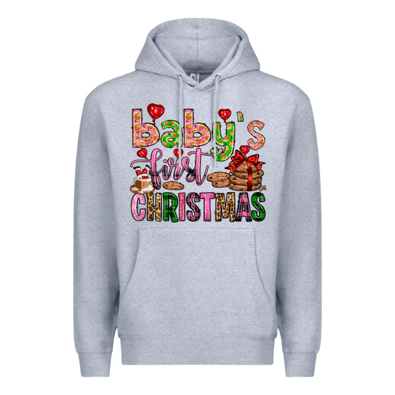 Baby's First Christmas Premium Hoodie by FaDigitalArtStudio | Teevron