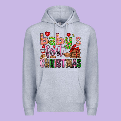 Baby's First Christmas Premium Hoodie Designed By Fadigitalartstudio