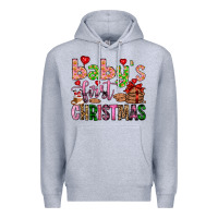 Heather Grey baby's first christmas Premium Hoodie - FaDigitalArtStudio