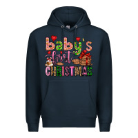 Navy baby's first christmas Premium Hoodie - FaDigitalArtStudio