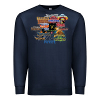 Navy cedar point roller coaster  designer Premium Sweatshirt - lanVoArt