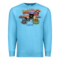 Ocean Blue cedar point roller coaster  designer Premium Sweatshirt - lanVoArt