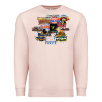 Pale Pink cedar point roller coaster  designer Premium Sweatshirt - lanVoArt
