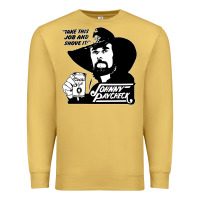 Antique Gold johnny paycheck shirt take this job and shove it vintage country music Premium Sweatshirt - lanVoArt