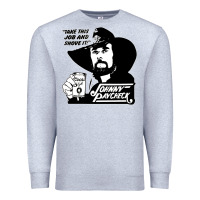Heather Grey johnny paycheck shirt take this job and shove it vintage country music Premium Sweatshirt - lanVoArt