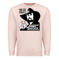 Pale Pink johnny paycheck shirt take this job and shove it vintage country music Premium Sweatshirt - lanVoArt