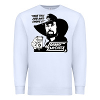 White johnny paycheck shirt take this job and shove it vintage country music Premium Sweatshirt - lanVoArt