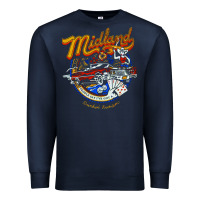 Navy midland drinking problem Premium Sweatshirt - lanVoArt