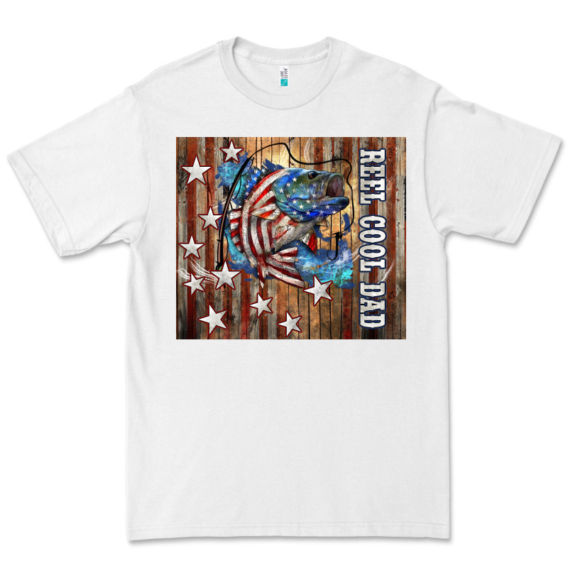 Western Reel Cool Dad American Flag Bass Premium Tee by LillyAllenDesigns | Teevron