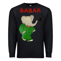 Black babar the elephant Premium Sweatshirt - lanVoArt
