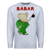 Heather Grey babar the elephant Premium Sweatshirt - lanVoArt
