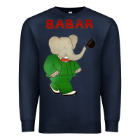 Navy babar the elephant Premium Sweatshirt - lanVoArt