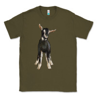 Army Green Hand Drawn Baby Alpine Goat Classic Tee - LillyAllenDesigns