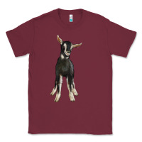 Burgundy Hand Drawn Baby Alpine Goat Classic Tee - LillyAllenDesigns