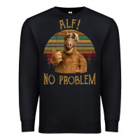 Black alf alien no problem vintage Premium Sweatshirt - lanVoArt