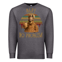 Charcoal Heather alf alien no problem vintage Premium Sweatshirt - lanVoArt
