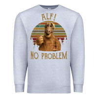 Heather Grey alf alien no problem vintage Premium Sweatshirt - lanVoArt