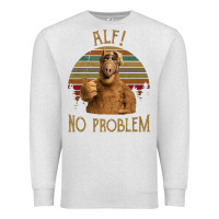Oatmeal Heather alf alien no problem vintage Premium Sweatshirt - lanVoArt