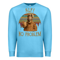 Ocean Blue alf alien no problem vintage Premium Sweatshirt - lanVoArt