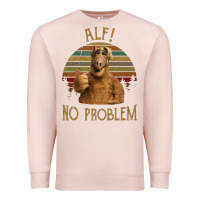 Pale Pink alf alien no problem vintage Premium Sweatshirt - lanVoArt