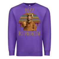 Purple alf alien no problem vintage Premium Sweatshirt - lanVoArt