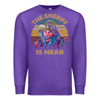 Purple the sheriff is near blazing art saddles do it vintage gift for fans Premium Sweatshirt - lanVoArt