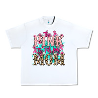White The pink is for my Mom Cancer Awareness Urban Heavy Tee - HowdyJamesFarm