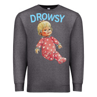 Charcoal Heather drowsy doll Premium Sweatshirt - lanVoArt
