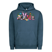 Pigment Midnight Navy easter bunny mama Urban Hoodie - BarkalooDesign