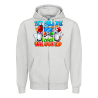 Dove Grey 1st Grade Level Unlocked Zipper Hoodie - CowhideDigitalArt