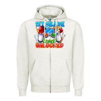 Oatmeal Heather 1st Grade Level Unlocked Zipper Hoodie - CowhideDigitalArt