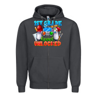 Smoke 1st Grade Level Unlocked Zipper Hoodie - CowhideDigitalArt