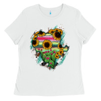 White Durango State Of Mexico Map Ladies Tee - RanaPortraitStore