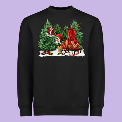 Christmas Santa Heavyweight Sweatshirt Designed By Fadigitalartstudio