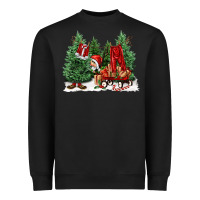 Black christmas santa Heavyweight Sweatshirt - FaDigitalArtStudio