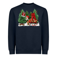 Navy christmas santa Heavyweight Sweatshirt - FaDigitalArtStudio