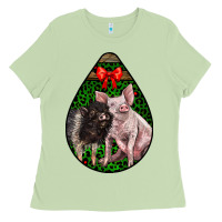Matcha christmas pig Ladies Tee - LillyAllenDesigns
