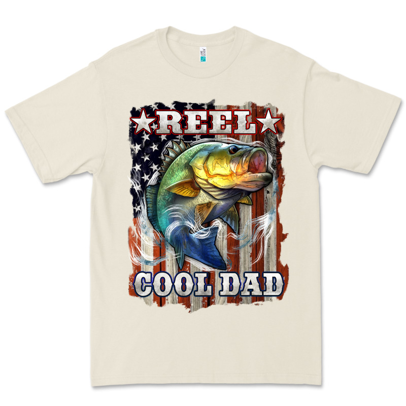 Reel Cool Dad Bass 4th Of July Premium Tee by LillyAllenDesigns | Teevron