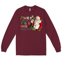 Burgundy we whiskey you a merry christmas Long Sleeve Tee - CowGirlArtShop