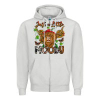 Dove Grey Just a Little Moody Zipper Hoodie - CowhideDigitalArt