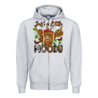 Heather Grey Just a Little Moody Zipper Hoodie - CowhideDigitalArt