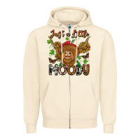 Sandshell Just a Little Moody Zipper Hoodie - CowhideDigitalArt