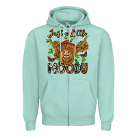 Seafoam Just a Little Moody Zipper Hoodie - CowhideDigitalArt