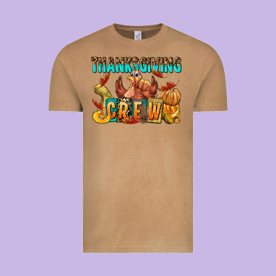 Thanksgiving Crew Vintage Tee Designed By Nancycooperartshop